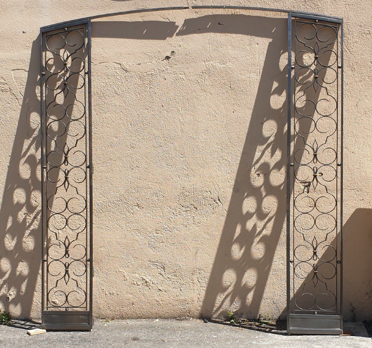 4586.0 Charles Piguet, Wrought Iron Interior Double Door, Early 20th Century photo