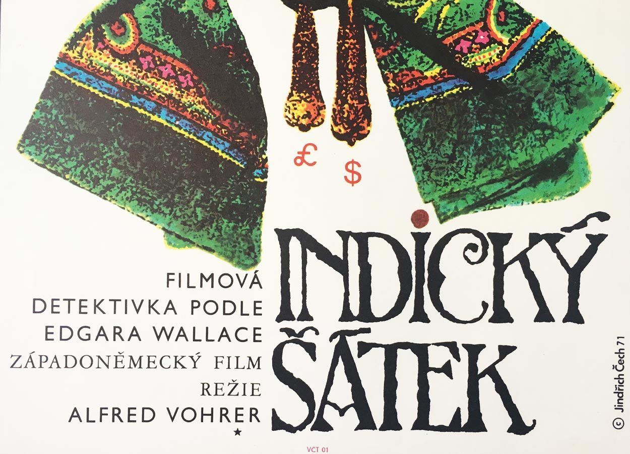 Movie Poster, The Indian Scarf, Jindřich čech, 1971 photo furniture