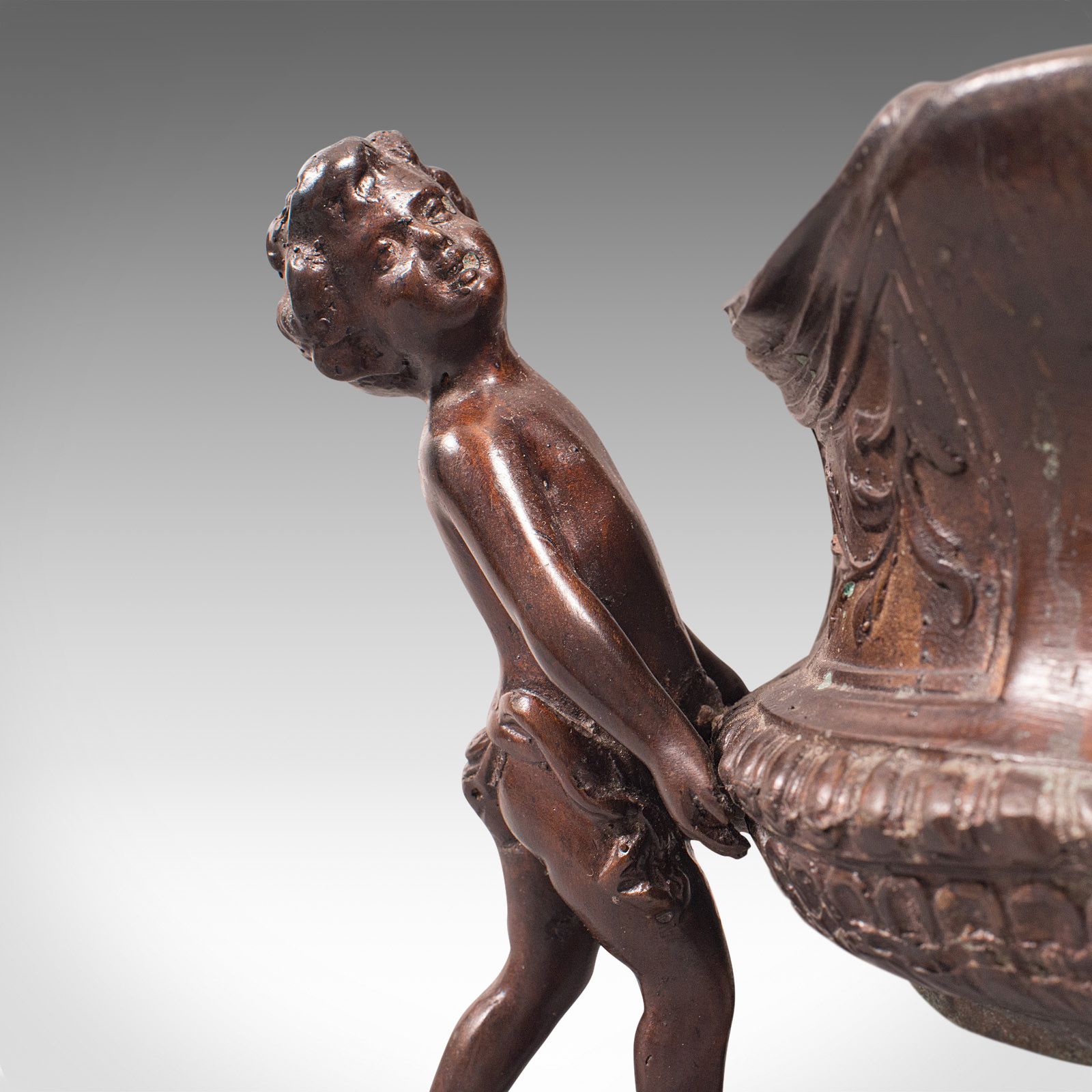 2450.0 Antique Decorative Jardiniere, Italian, Bronze, Platter, Serving Bowl, C.1900 photo