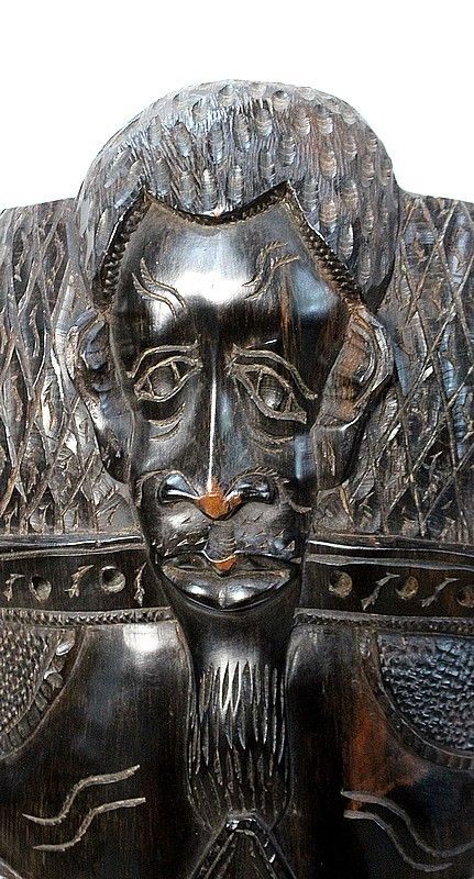 Important African Mask In Ebony   20th photo Home Decor