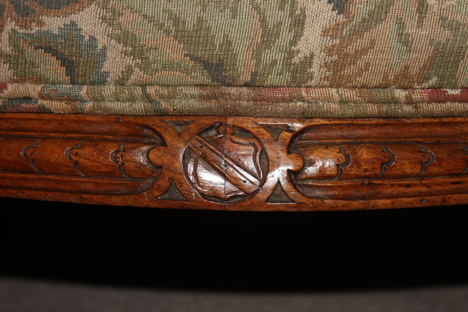 photo for sale A Wonderful And Rare Antique Victorian Original Carved Walnut Chesterfield Sofa.