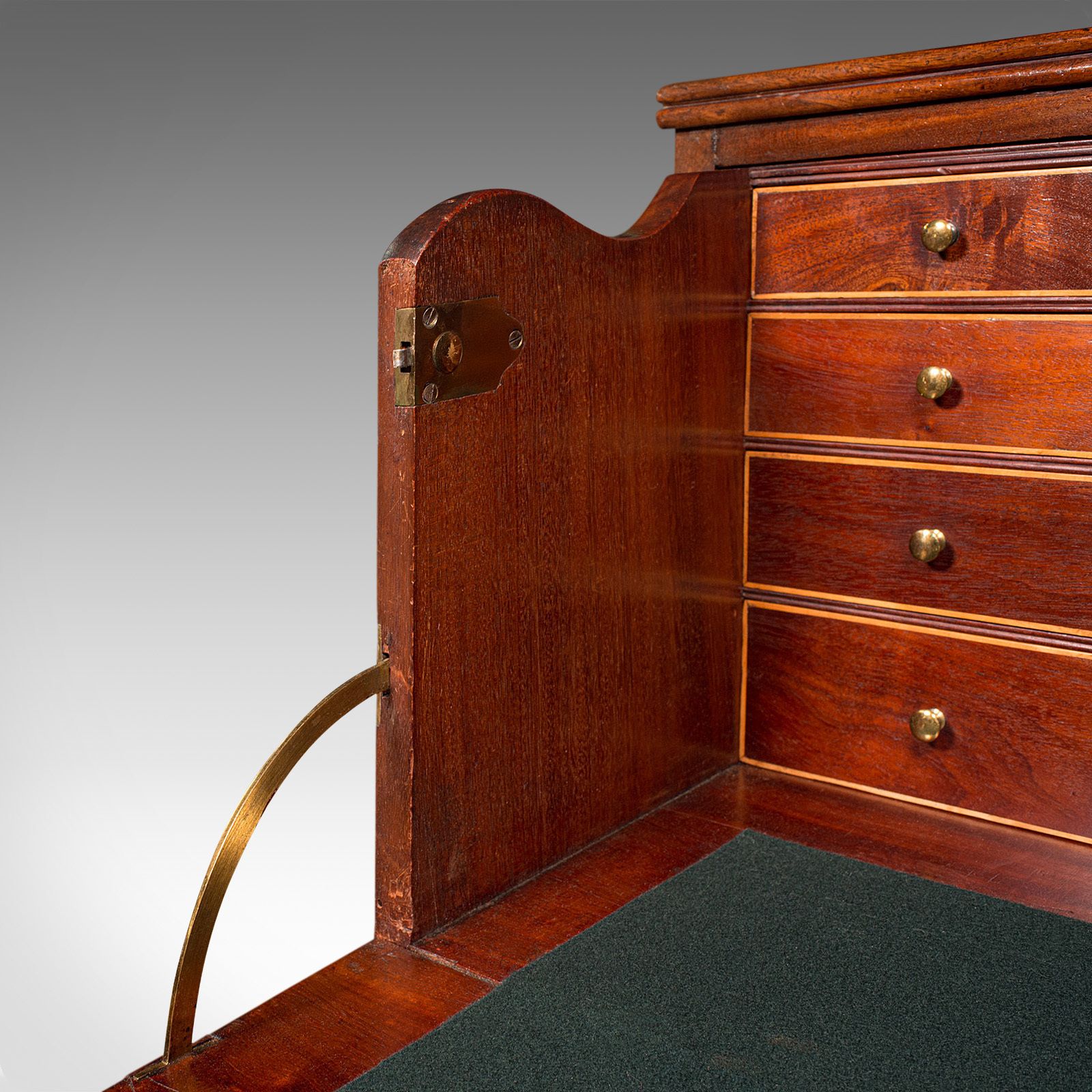 3850.0 Antique Secretaire Cabinet, English, Chest Of Drawers, Bureau, C.1800 photo