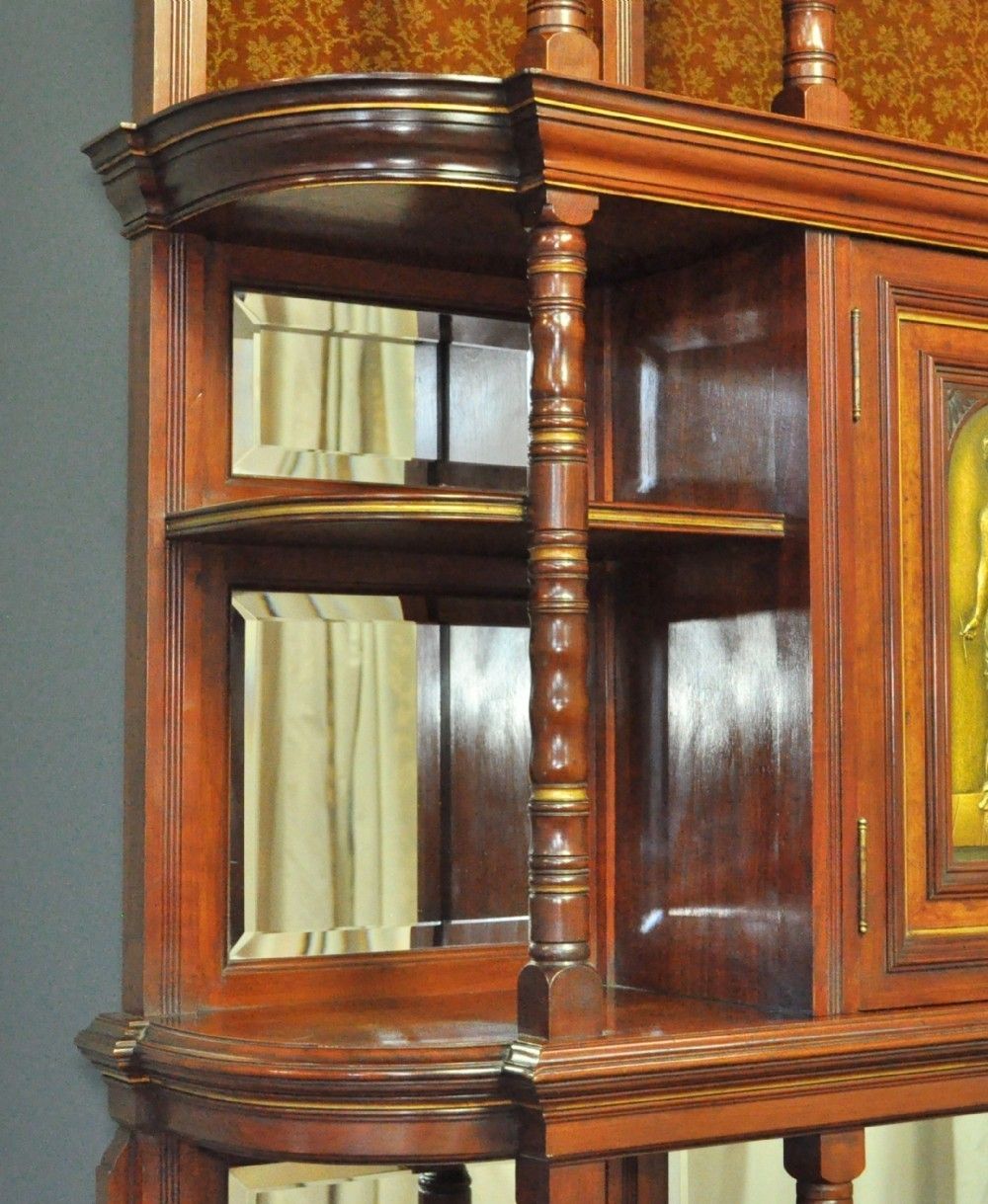 photo vinterior Large Antique Walnut Aesthetic Sideboard Dresser, Manner Of Lambs Of Manchester