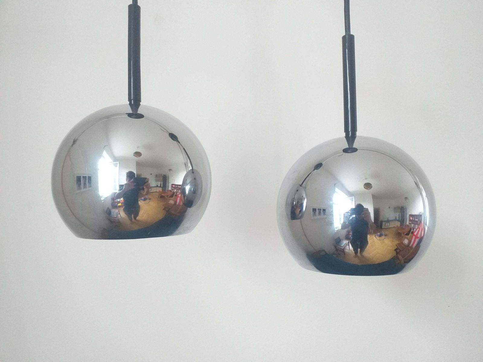 Pair Of Mid Century Pendants Staff Leuchten, Motoko Ishii, Germany, 1970s. photo Lighting