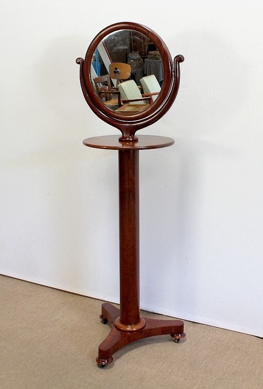 Psyche Mirror For Men In Mahogany, Empire Period, Early 19th Century photo vinterior