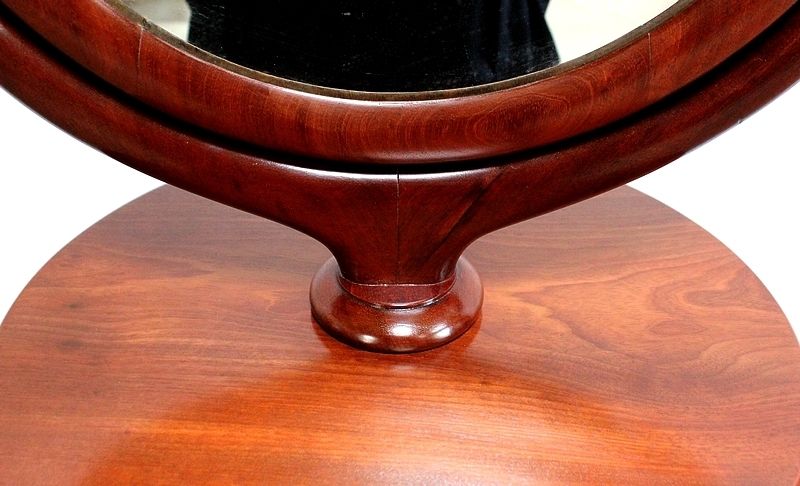 photo vinterior Psyche Mirror For Men In Mahogany, Empire Period, Early 19th Century