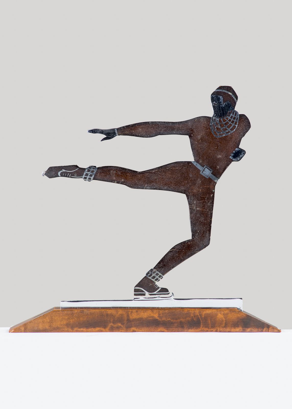 French Art Deco Bronze Sculpture Of A Skater