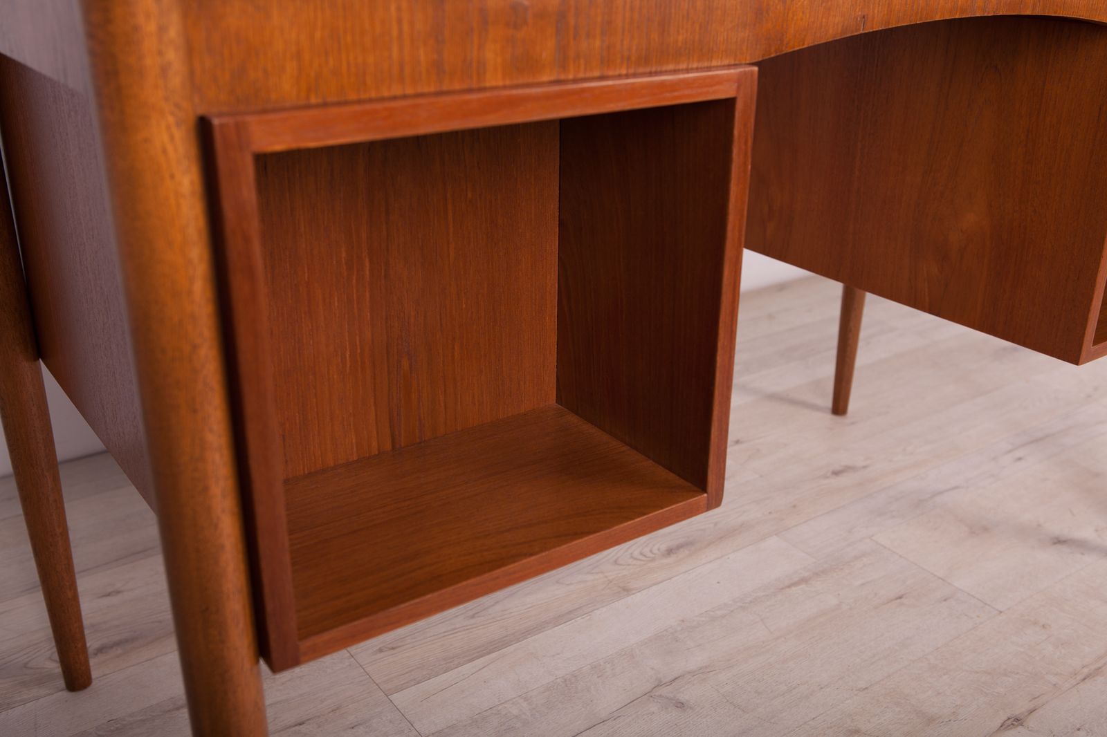 1240.0 Mid Century Freestanding Teak Desk, 1960s photo