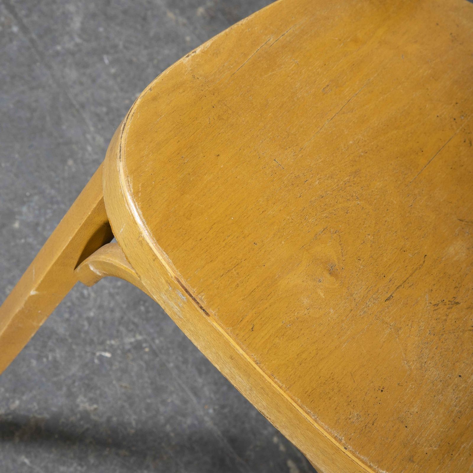 1950’s French Baumann Blonde Beech Bentwood Dining Chairs – Set Of Eight photo for sale