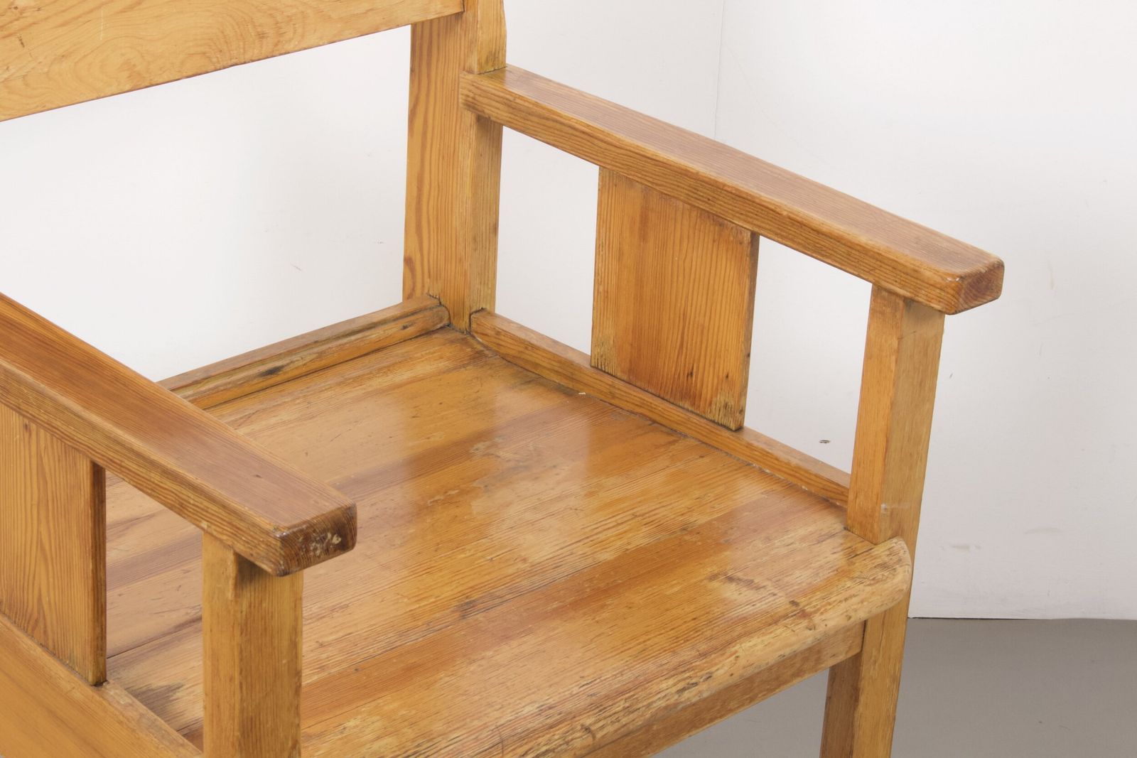 Vintage Naive Pine Hall Chair, Finalnd 1960s photo Furniture