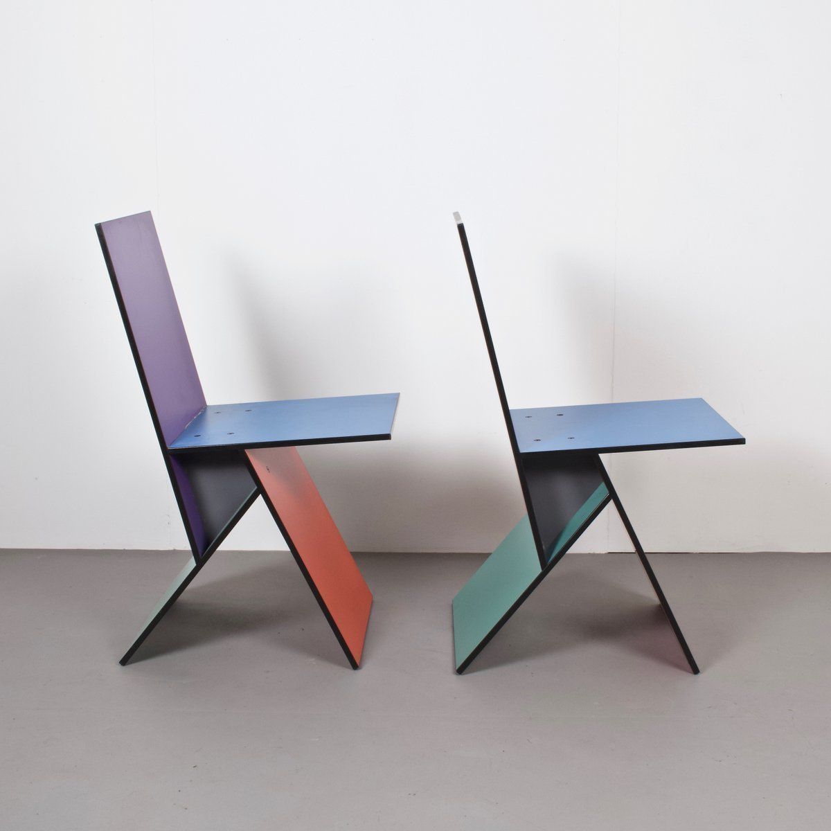 Vintage Swedish Vilbert Chairs By Verner Panton For Ikea, 1990s, Set Of 2 photo Furniture