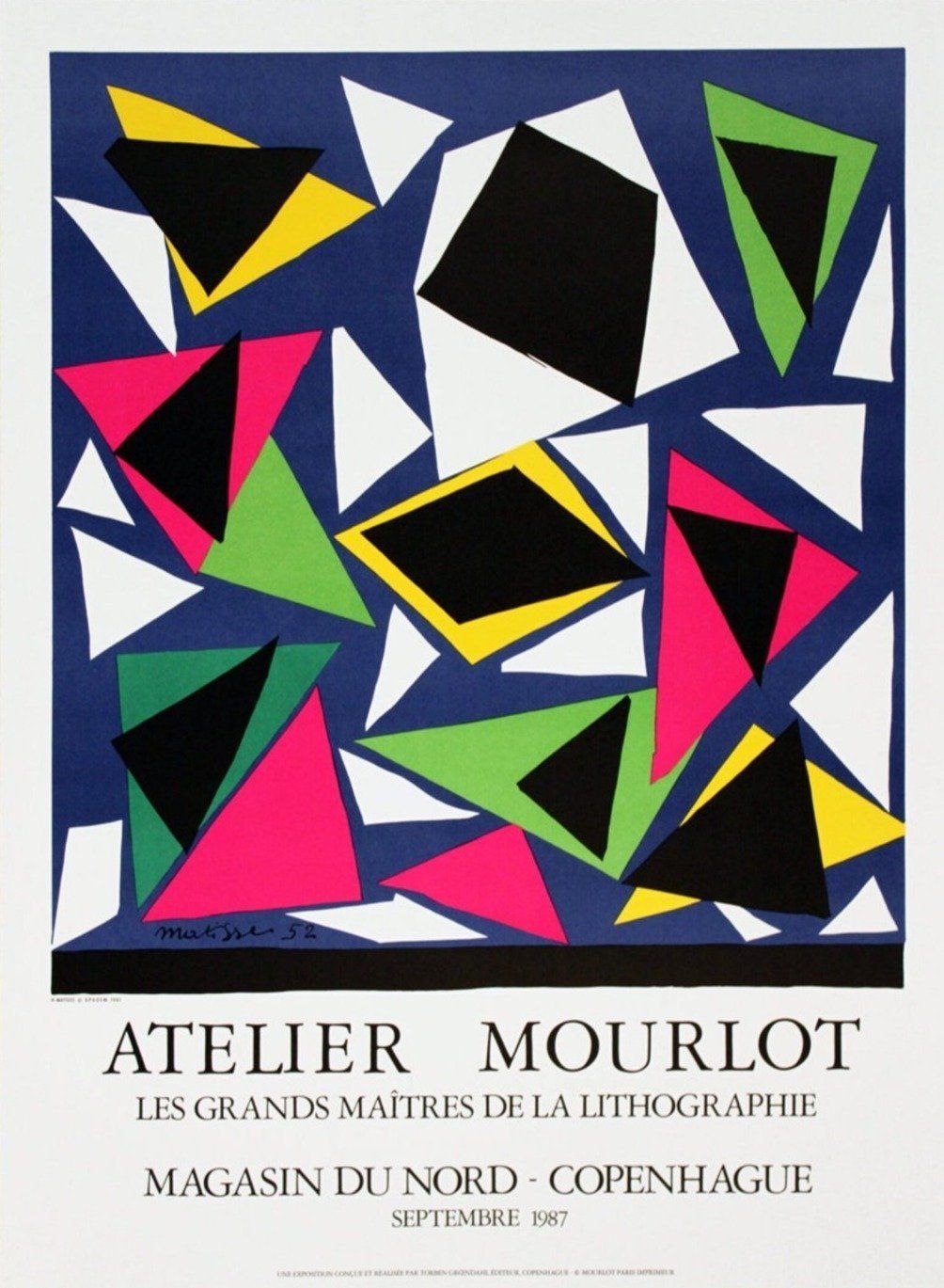 Henri Matisse   Atelier Mourlot Copenhagen Original Vintage Poster