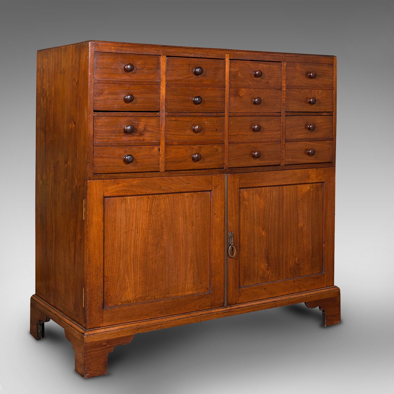 Antique Butler's Cabinet, English, Walnut, Estate, Chest Of Drawers, C.1850