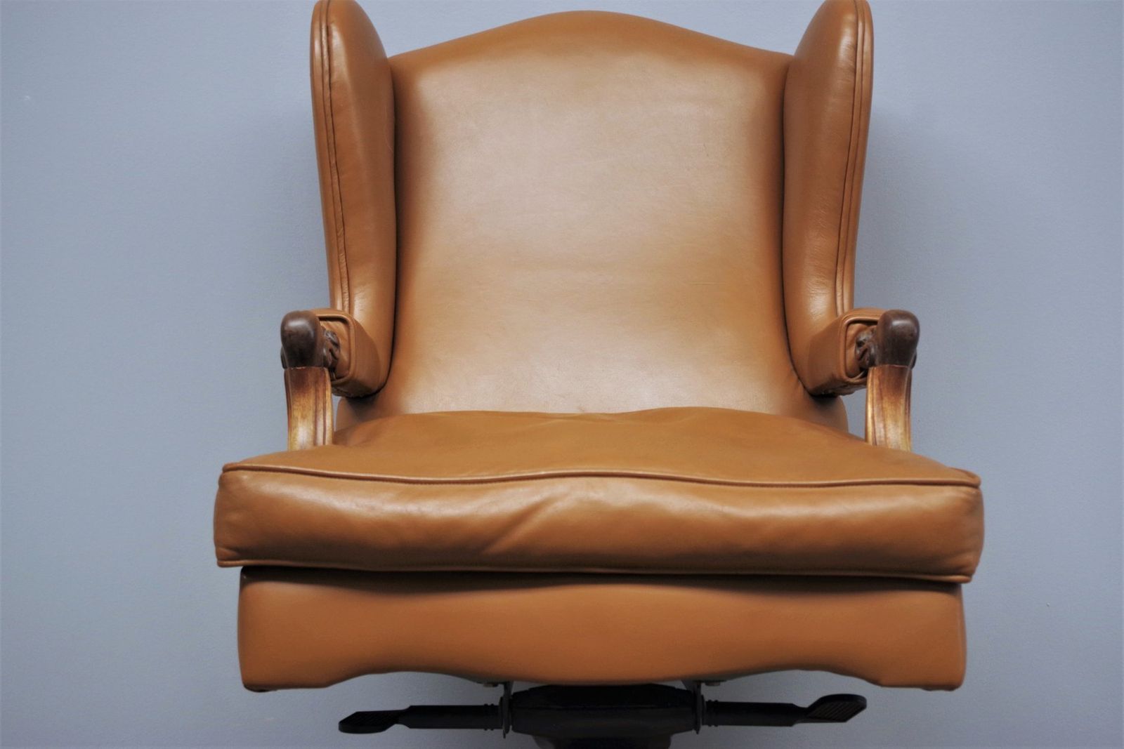 Leather Office Reclining And Height Adjustable Chair From Fior, 1980s photo vinterior