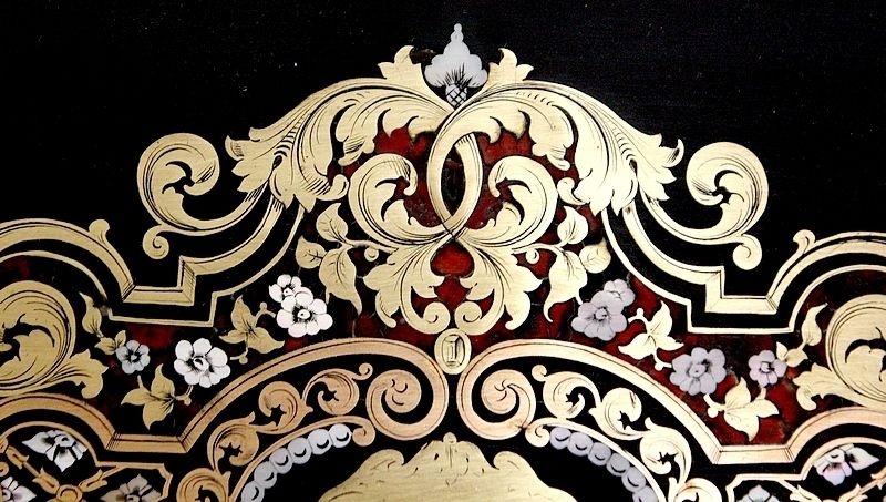 photo for sale Travel Writing Case In Blackened Wood And Inlays, Napoleon III Period, Mid 19th Century