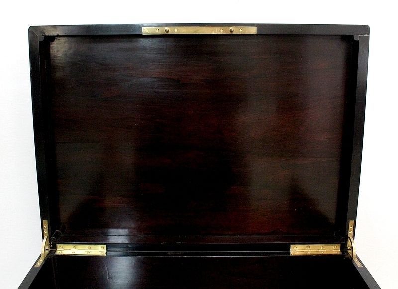 photo vintage Travel Writing Case In Blackened Wood And Inlays, Napoleon III Period, Mid 19th Century