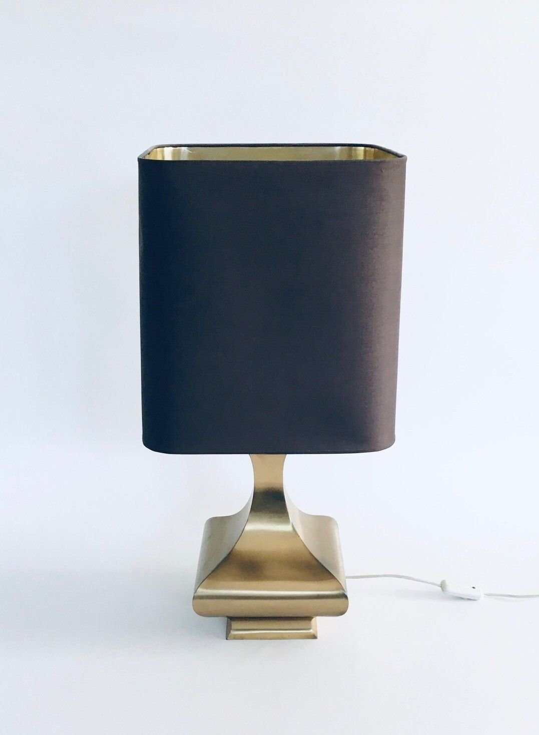 1970's Design Hollywood Regency Style Brass Table Lamp photo vintage