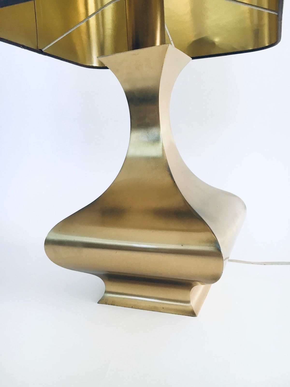 photo for sale 1970's Design Hollywood Regency Style Brass Table Lamp