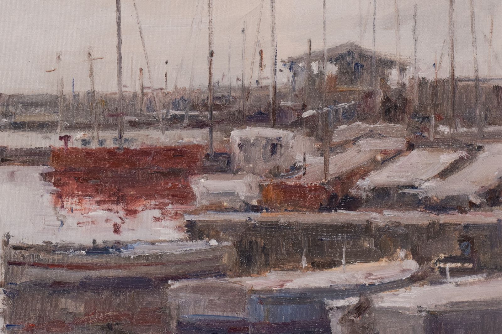 Post Impressionistisch Havenlandschap Met Vissersbootjes photo buy