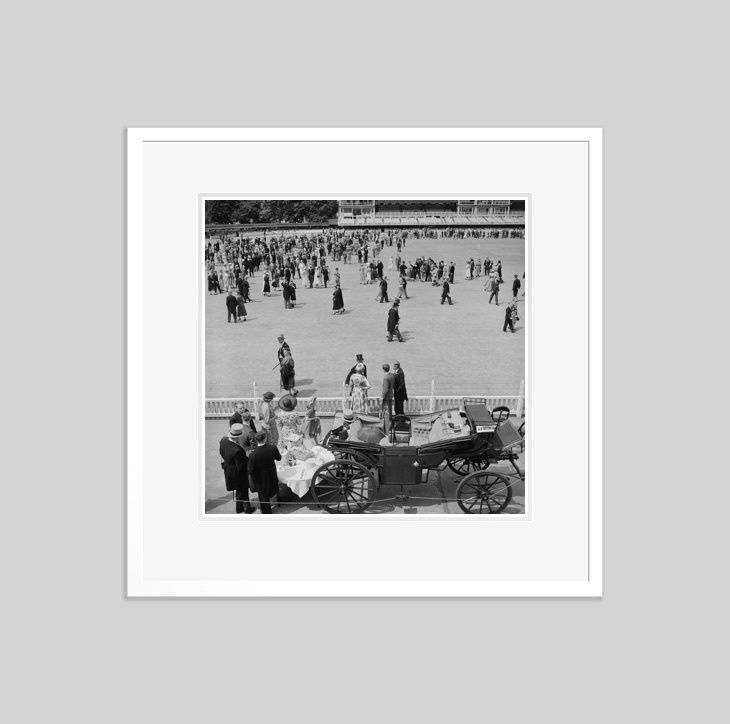 Slim Aarons 'Eton Vs Harrow' 1955 White Frame Silver Gelatine Fibre Print photo furniture
