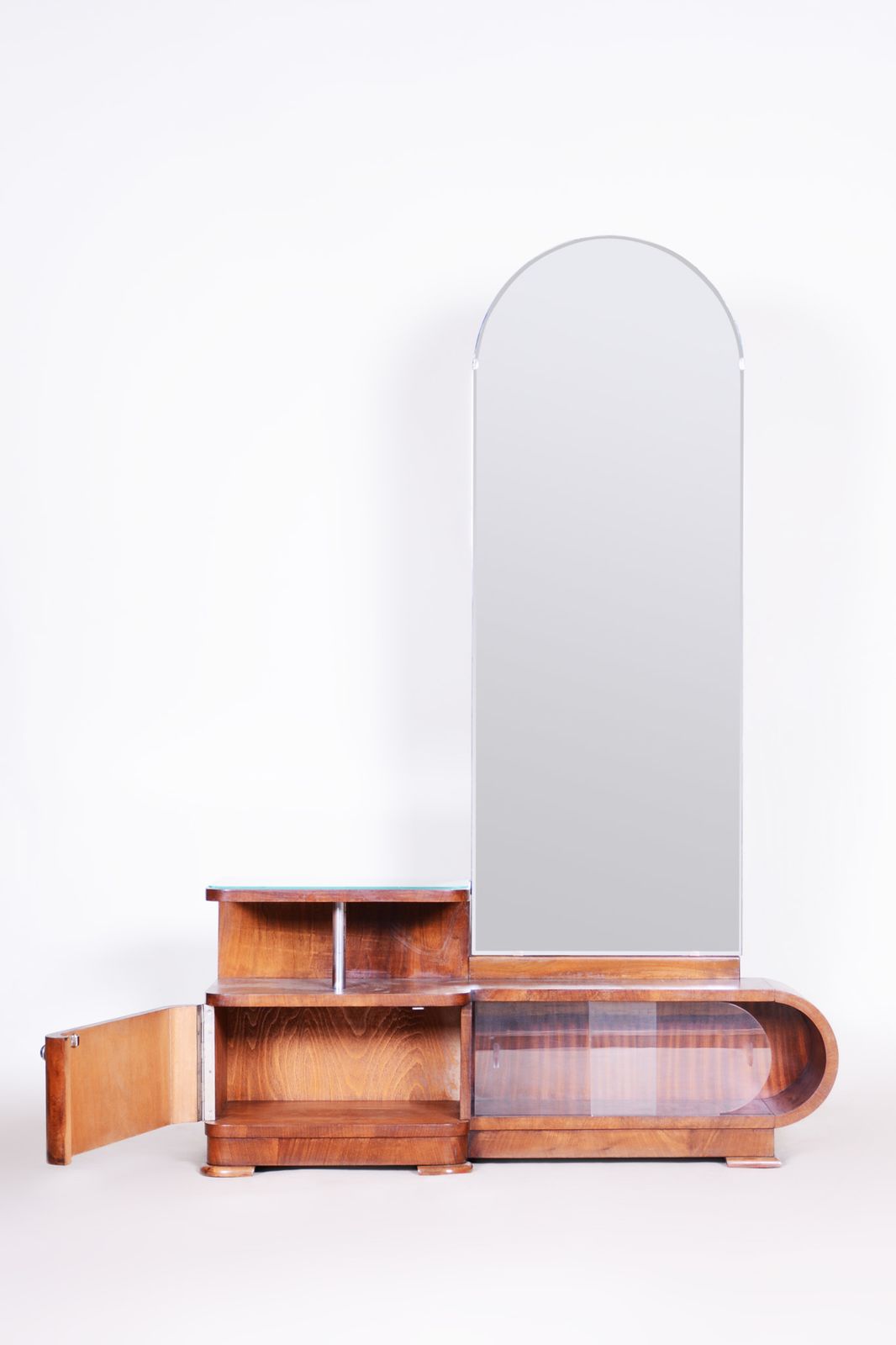 Walnut Art Deco Dressing Mirror From Czechoslovakia, Period 1920s photo for sale