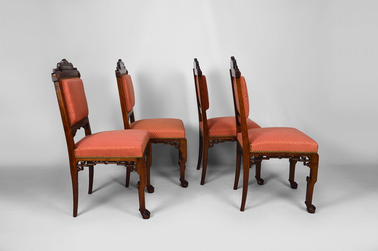 Japanese Style Chairs Attributed To Gabriel Viardot, France, Circa 1880, Set Of 4 photo for sale