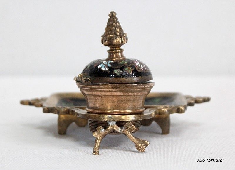 photo buy Small Inkwell In Bronze And Enamels, Napoleon III Period   19th Century