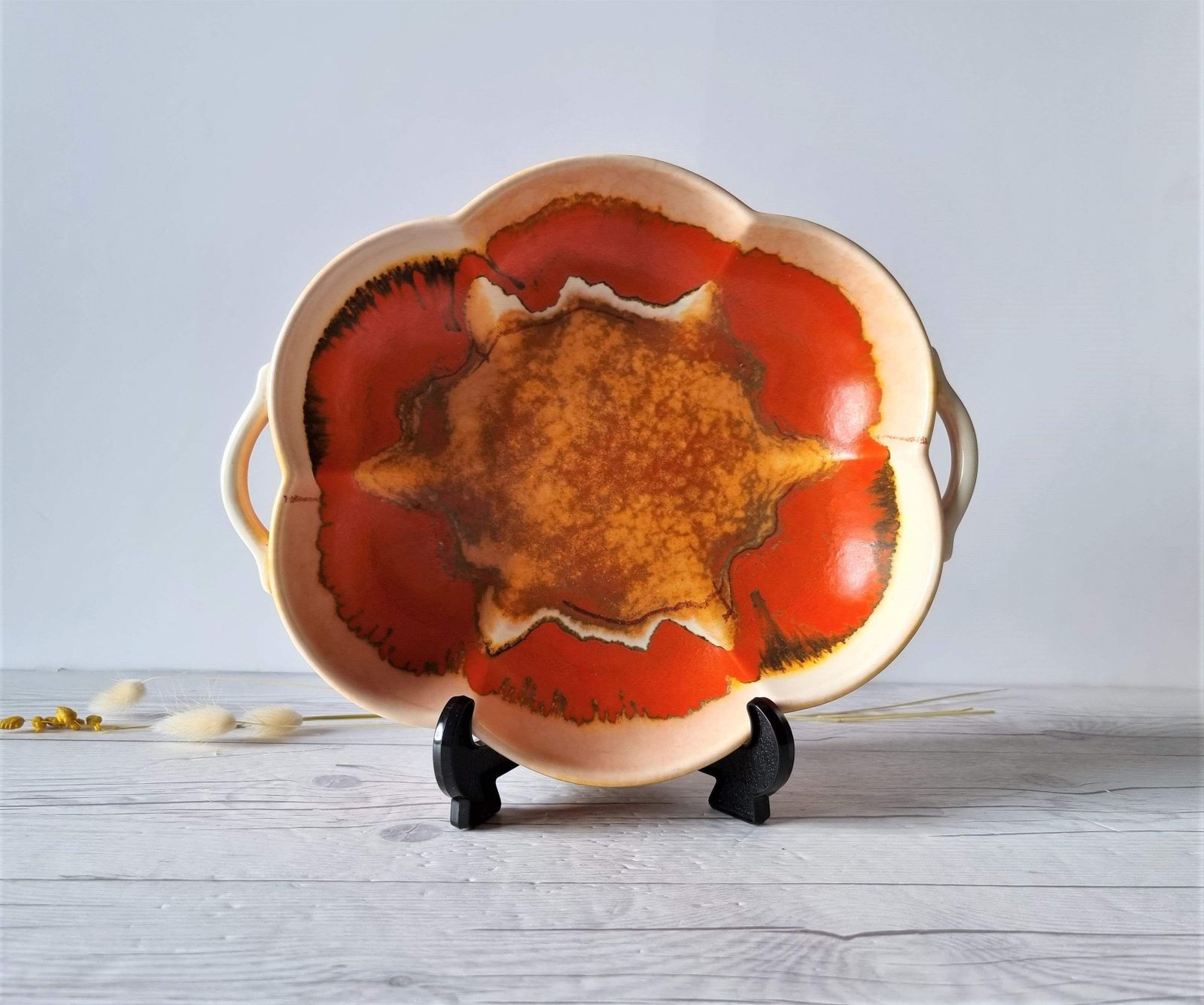 1930s Carstens Uffrecht, Art Deco Bauhaus Stylised Flow Glaze Dish Att. Hildegard Delius, Rare Regular Price£88.00