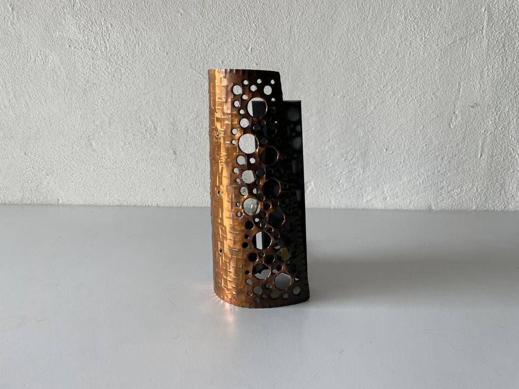 Copper Colour Handcrafted Metal Single Sconce, 1950s photo furniture