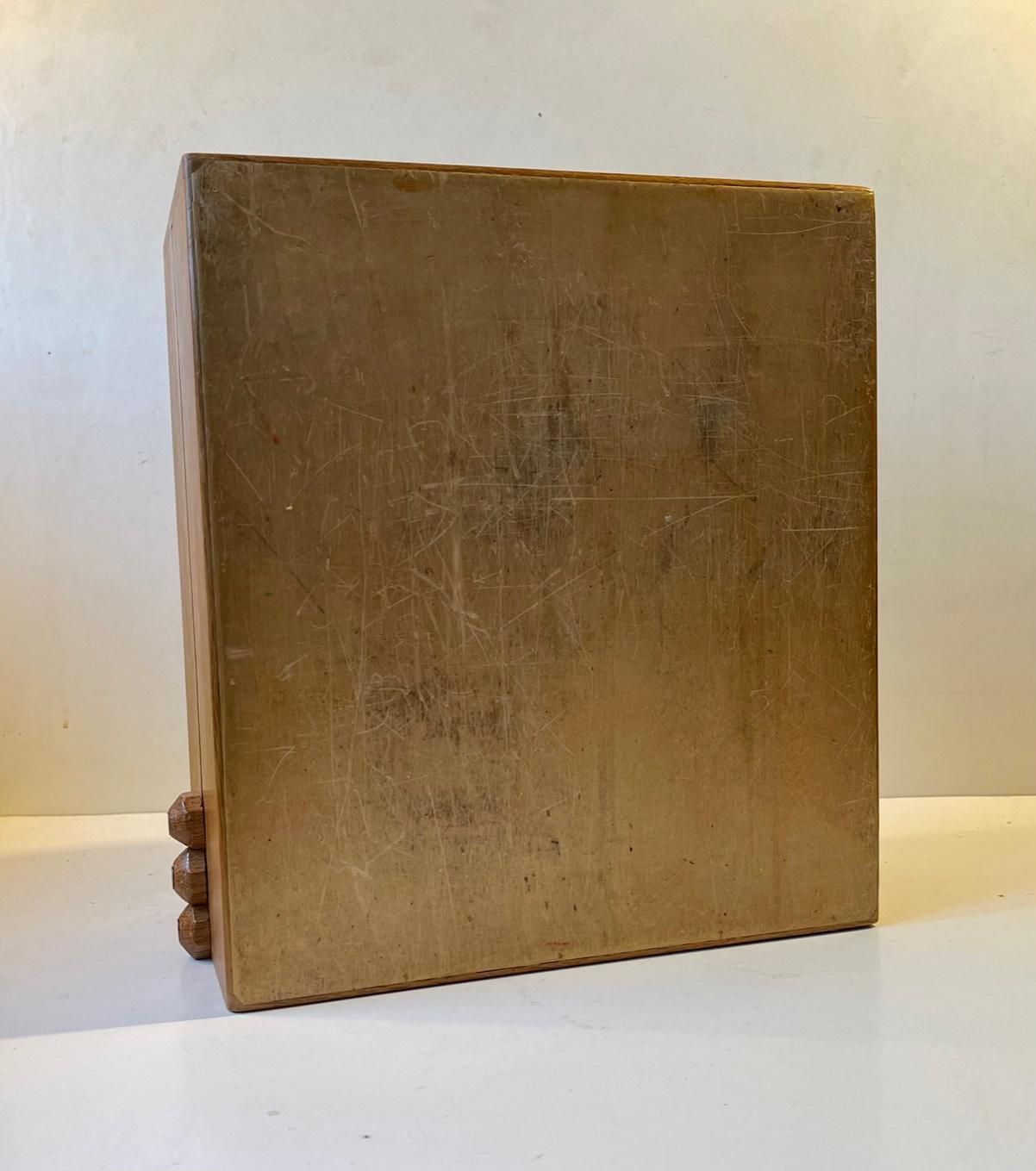 photo for sale Document Organizer In Oak From Catholic Church, 1960s
