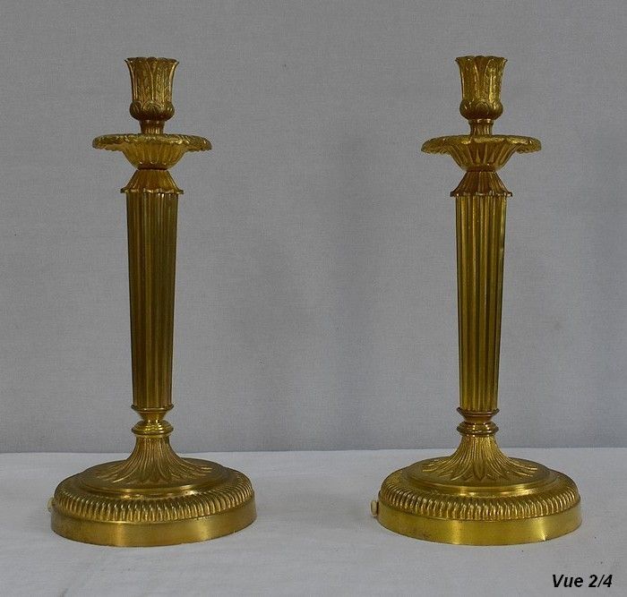 photo buy Pair Of Gilt Bronze Torches, Louis XVI Style   Early 20th Century