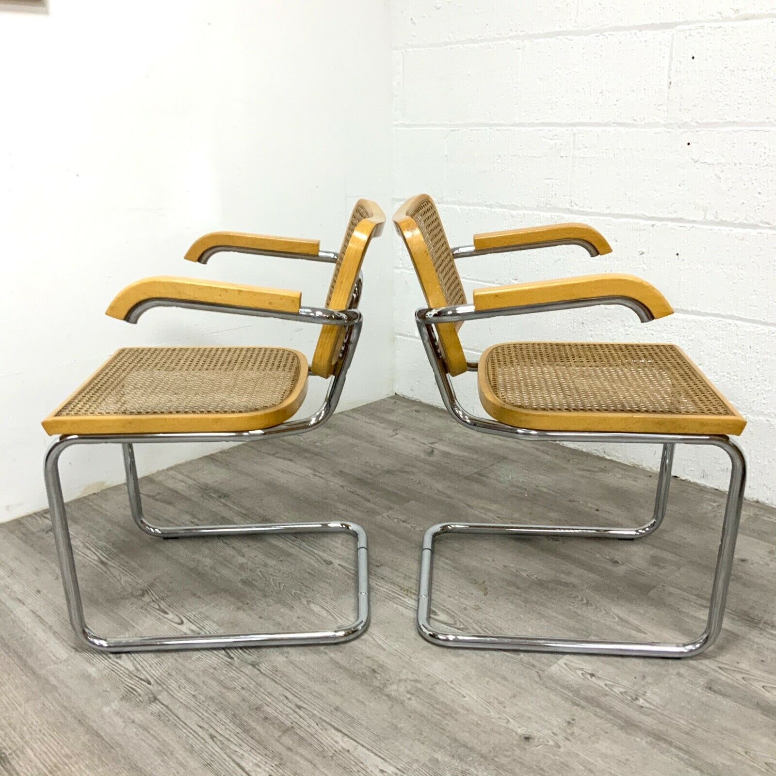 Set Of 6 Vintage Mid Century Marcel Breuer Italian Made Cesca Chairs By Habitat photo Furniture
