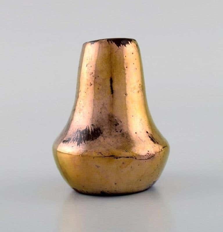 Bayeux, France, Two Miniature Vases In Hand Painted Glazed Ceramics photo 152.0