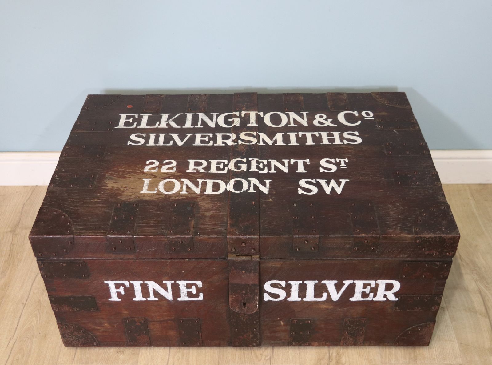 A Truly Original & Rare Early Silver Chest By The Very Well Renowned London Based Silversmiths Elkington & Co.