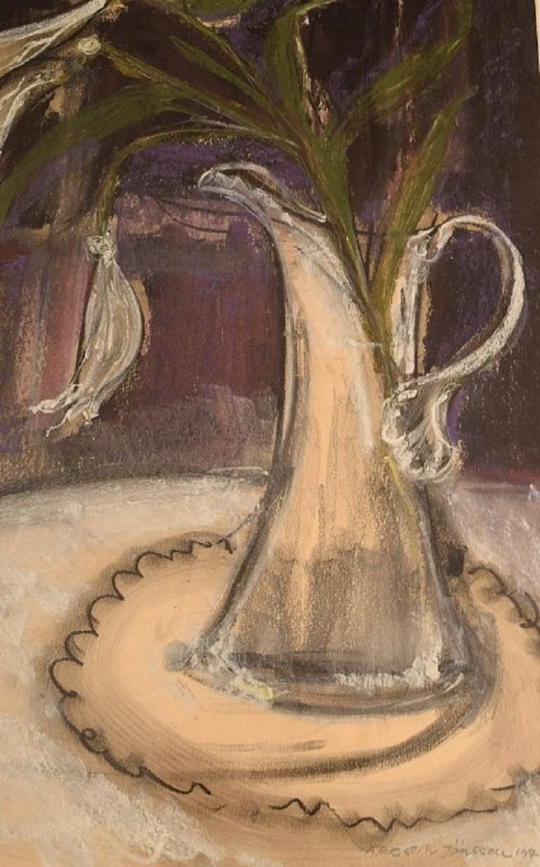 Kerstin Jönsson, Sweden, Pastel On Paper, "Lilies In A Jug" photo 531.0