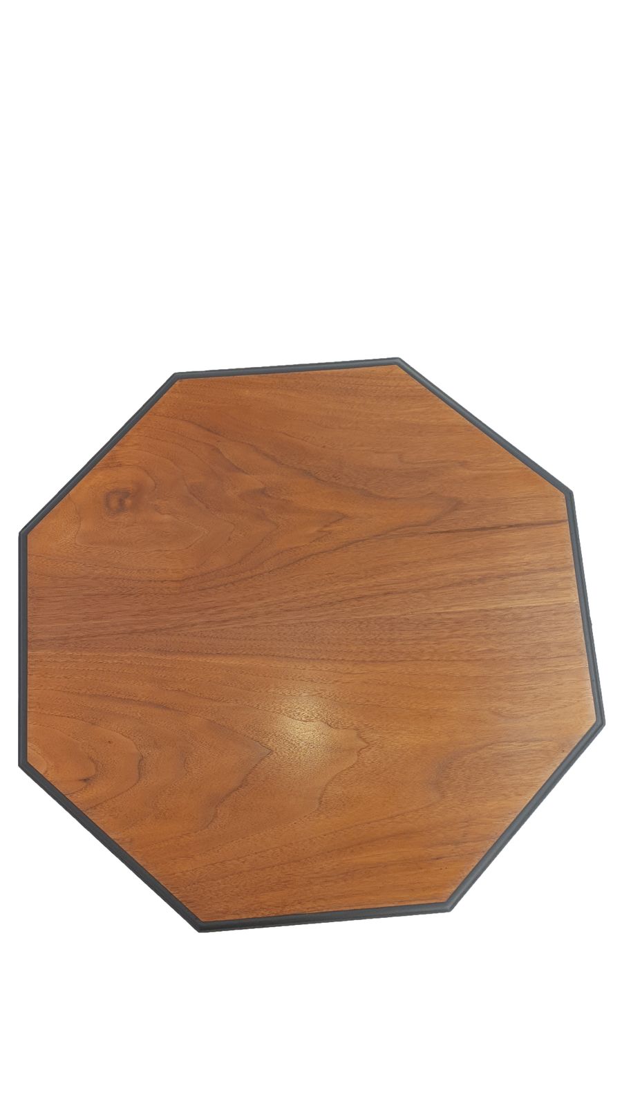 Edwardian Octagonal Mahogany And Black End Hall Lamp Occasional Table With Turned Legs photo furniture