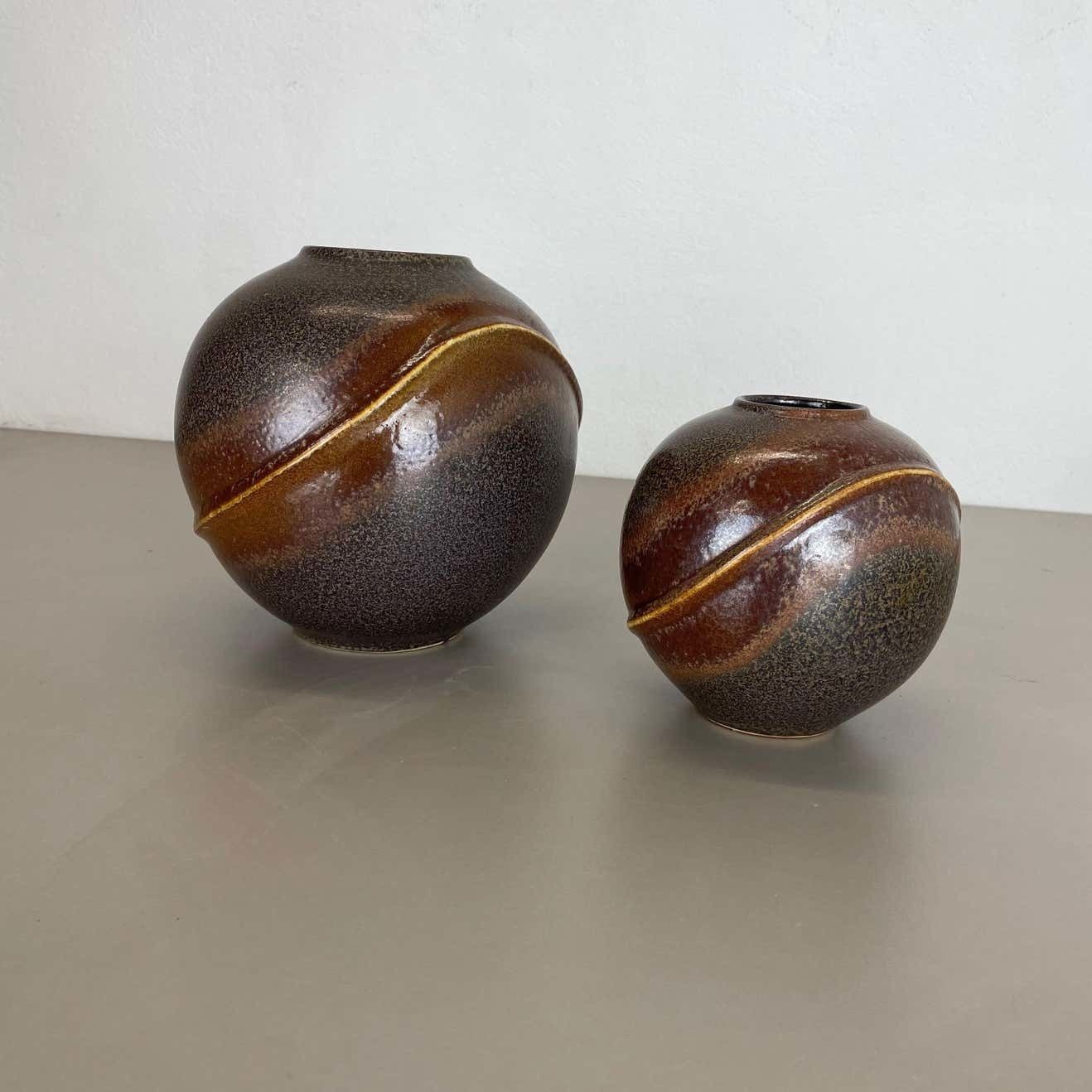 Set Of 2 Rare Ceramic Pottery "Orion" Vases By Dümler And photo Home Decor