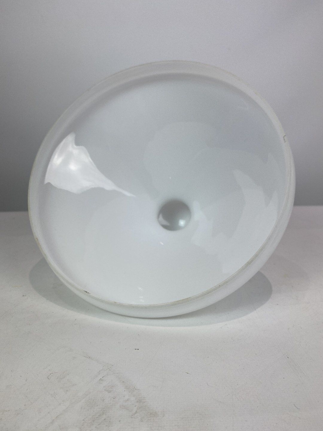 Table Lamp With Frame Of Pink Opaline Glass And Shade Of White Opaline Glass, And Foot Of Brass, By Funen's Glassworks From The 1930s. photo buy