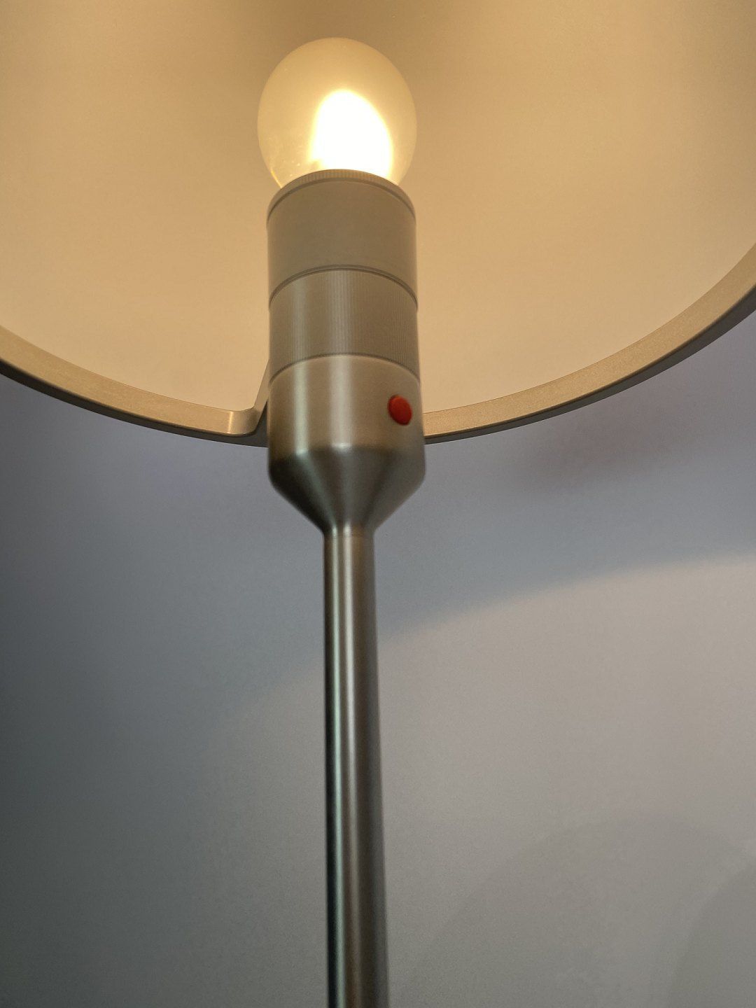 Italian Table Lamp With Frame Of Metal And Shade Of White Glass photo furniture