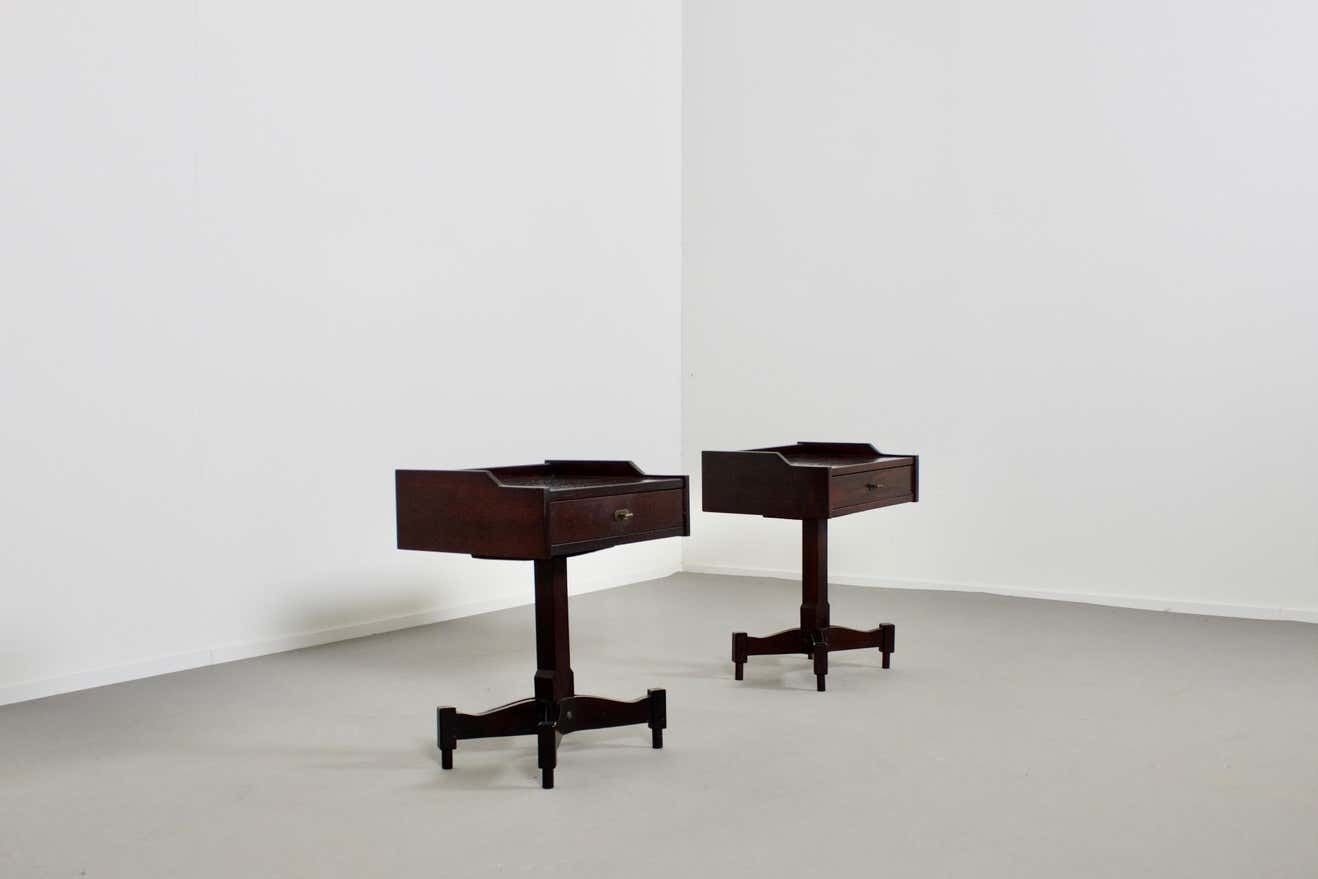 Rosewood Occasional Tables By Claudio Salocchi For Sormani, Italy, 1960s photo for sale