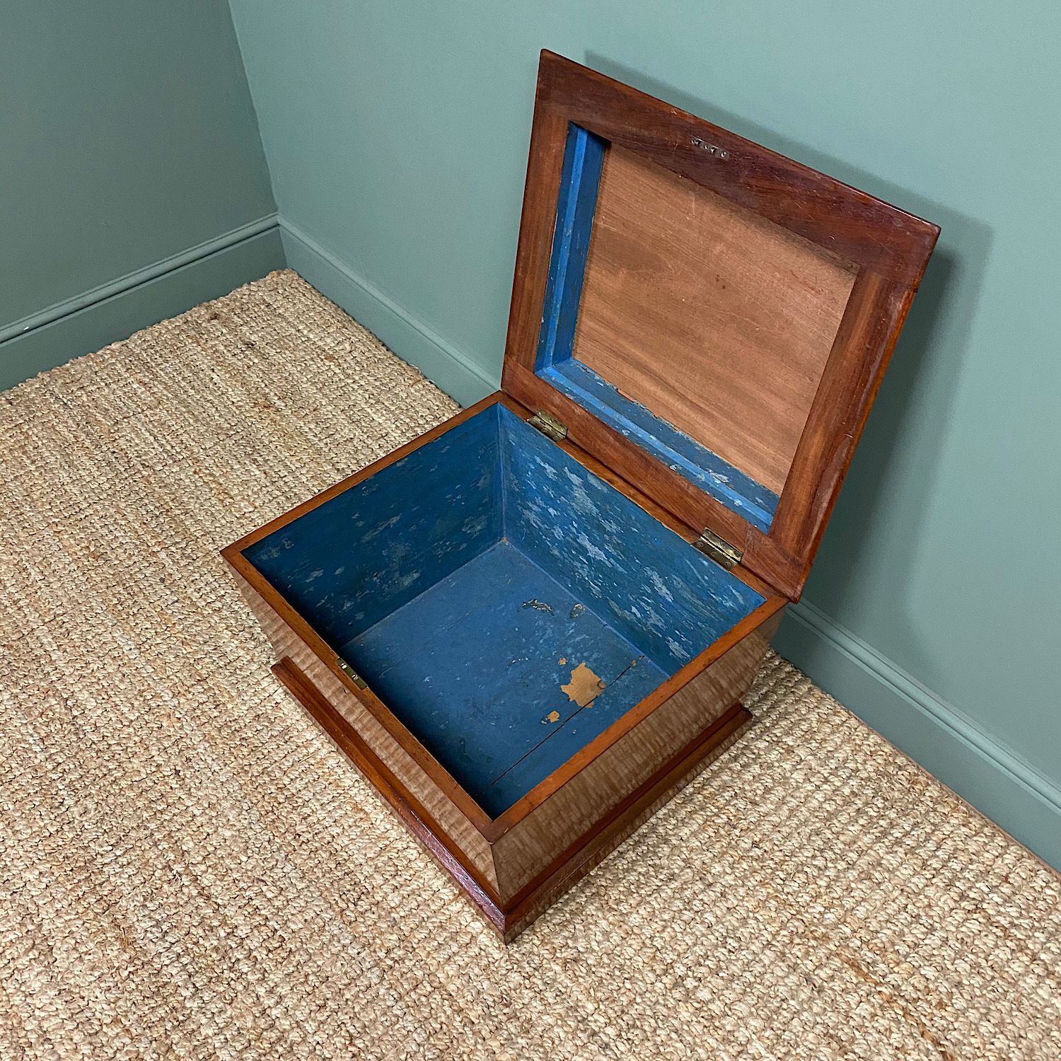 Small Regency Mahogany Antique Cellaret / Wine Box photo Home Decor