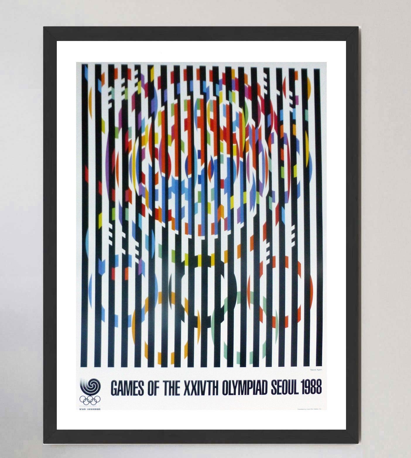 1988 Seoul Olympic Games   Yaacov Agam Original Vintage Poster photo furniture