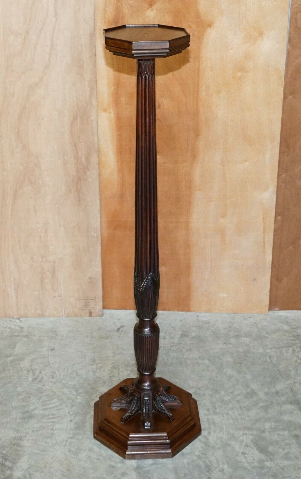 Stunning Antique Victorian Mahogany Hand Carved Jardiniere Plant Stand Pedestal photo furniture