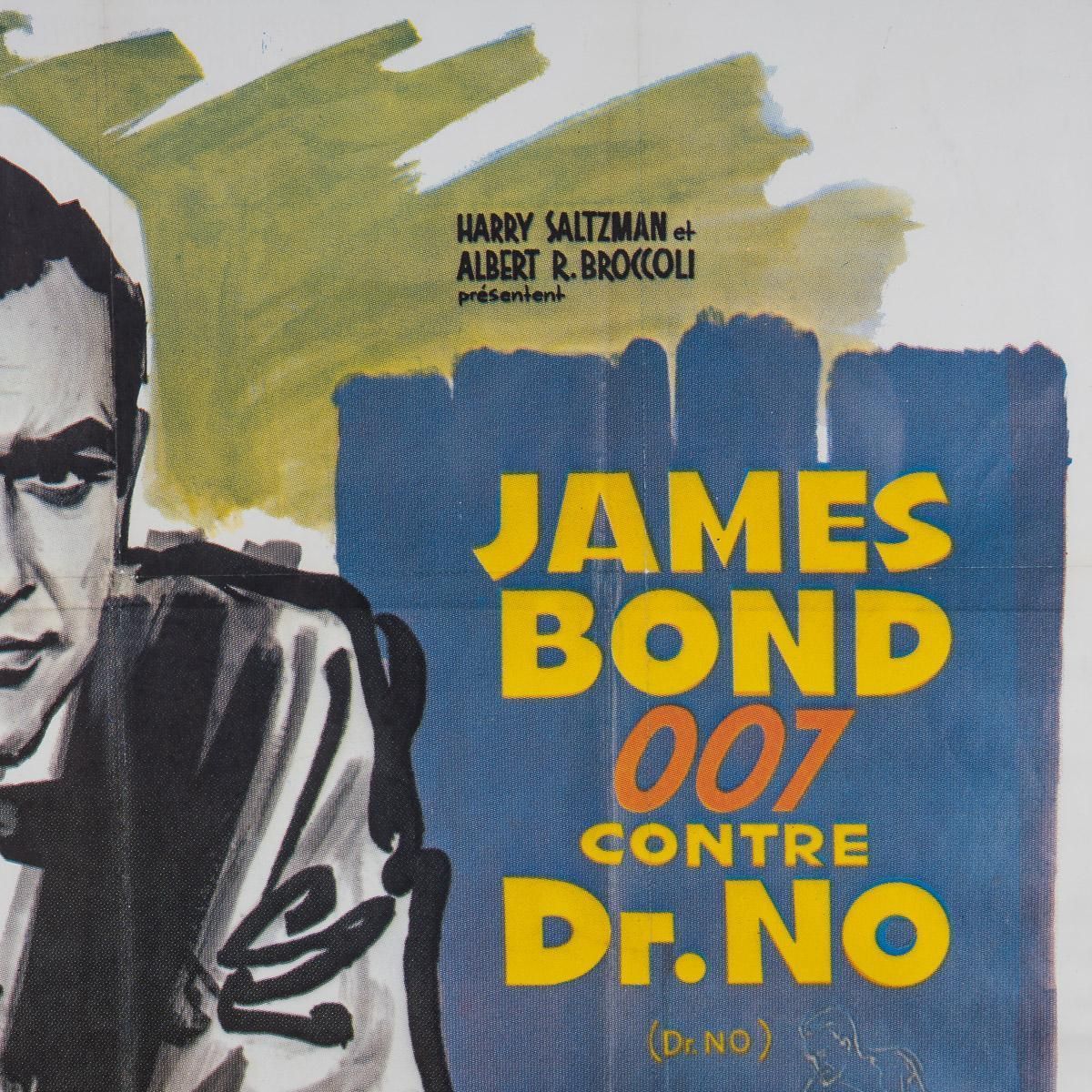 Original French Grande Re Release James Bond 007 DR. No Poster C.1980s photo for sale