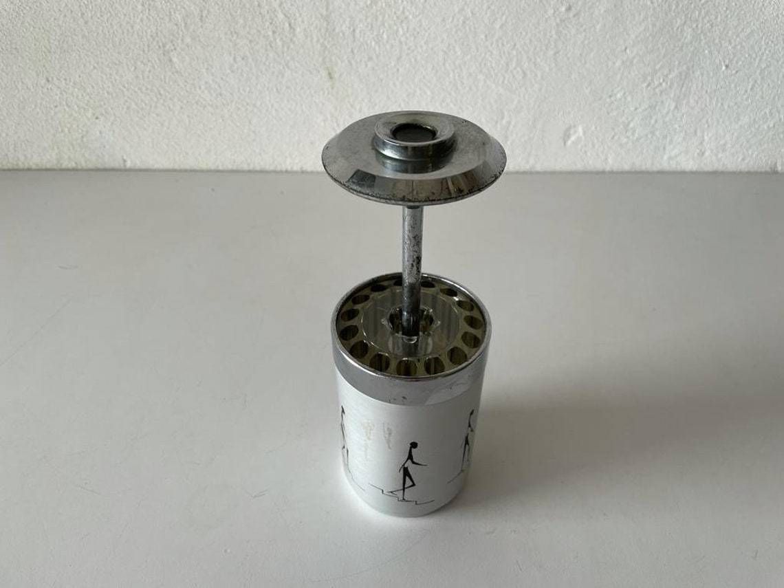 Mid Century Modern Set Of 2 Ashtray And Cigarette Dispenser By Radaelli 1960s Italy photo vinterior