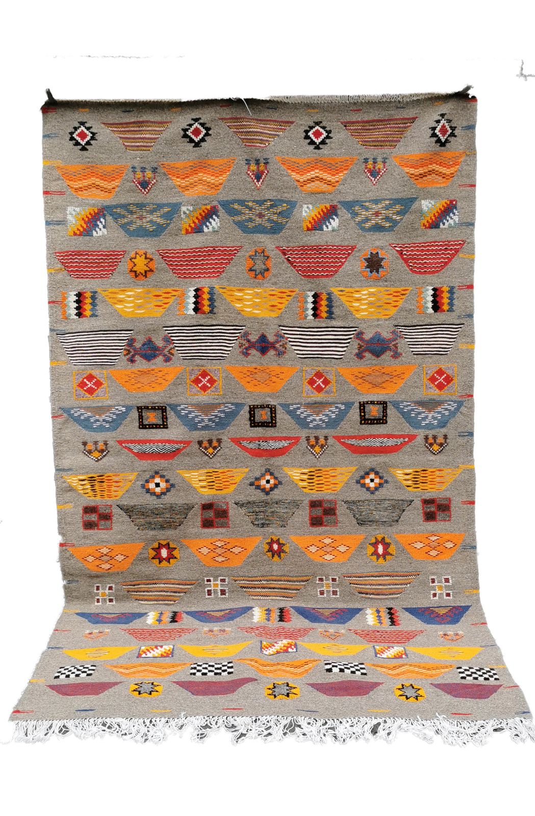 Hand Woven Moroccan Rug Camel Hair .Hand Ebmroidery 267x156 Cm