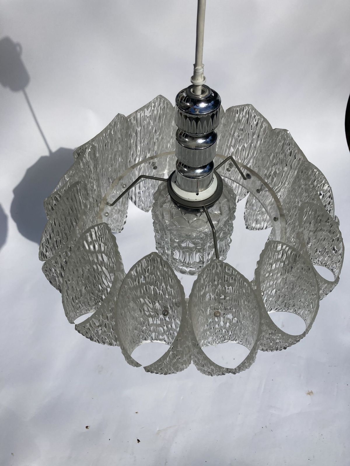 Acrylic Ice Glass Chandelier, Germany 1970s photo 300.56