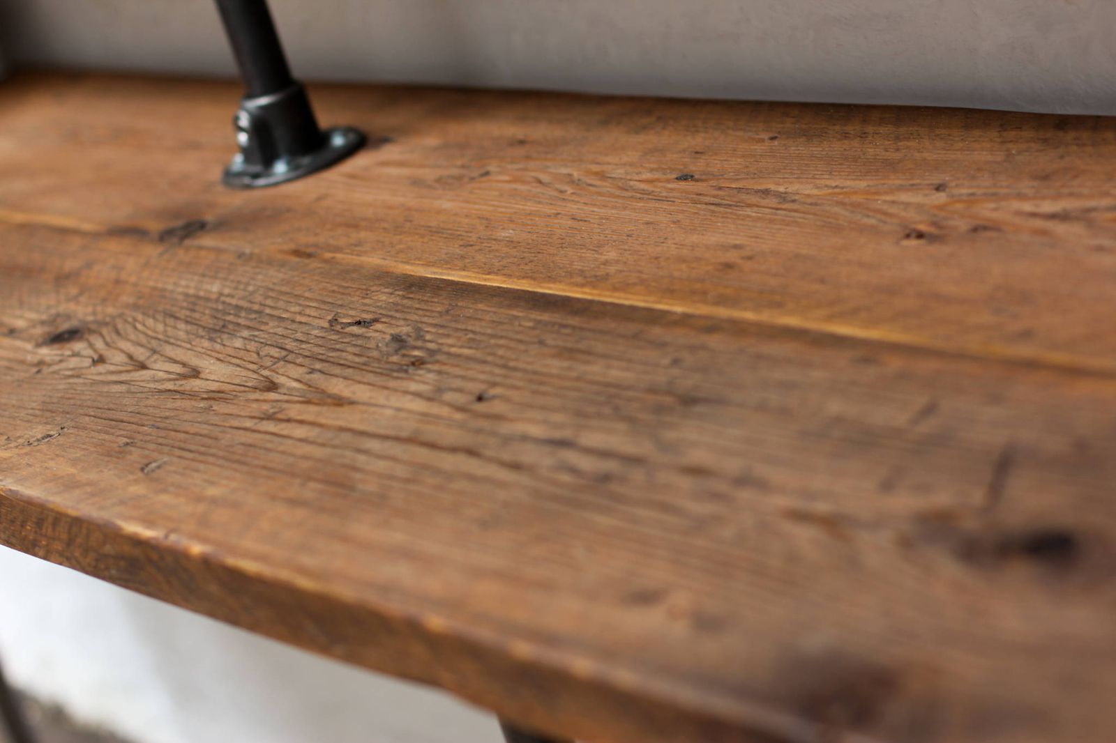 Susannah Bespoke Chestnut Stained Recycled Scaffolding Boards And Dark Steel Pipe Desk And Adjustable Shelves photo buy