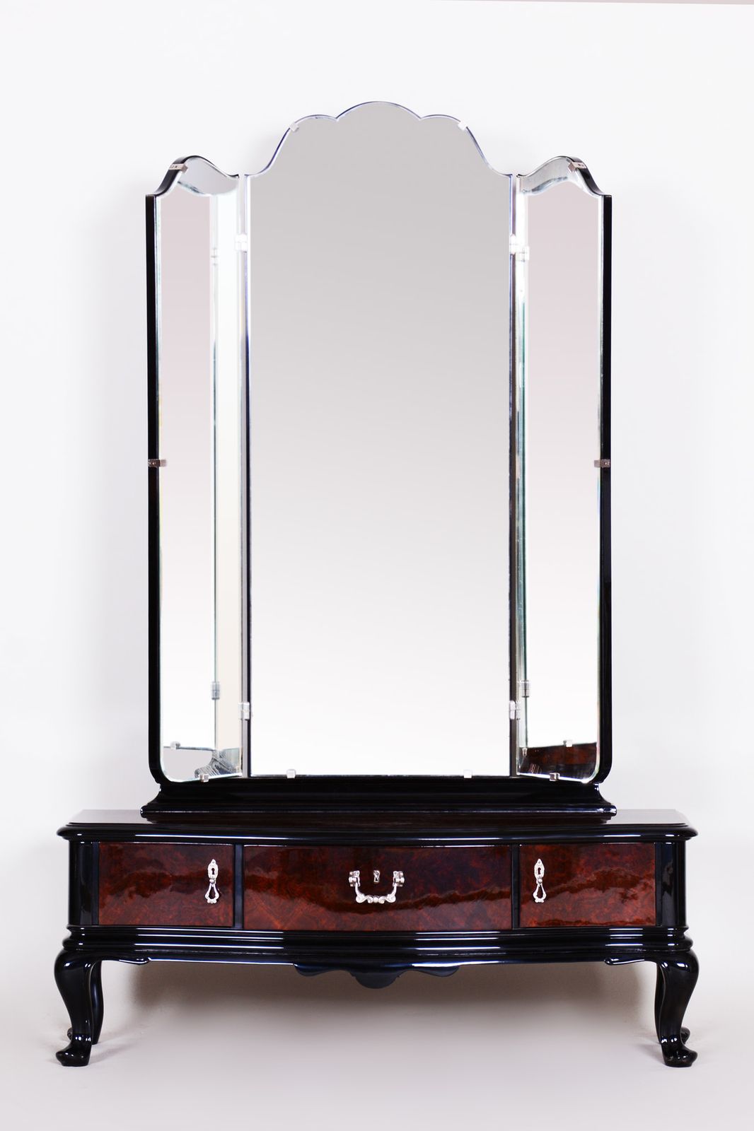 Ebonized Walnut Toilette Made In 1920s Czechia. Art Deco. Restored To High Gloss. photo buy