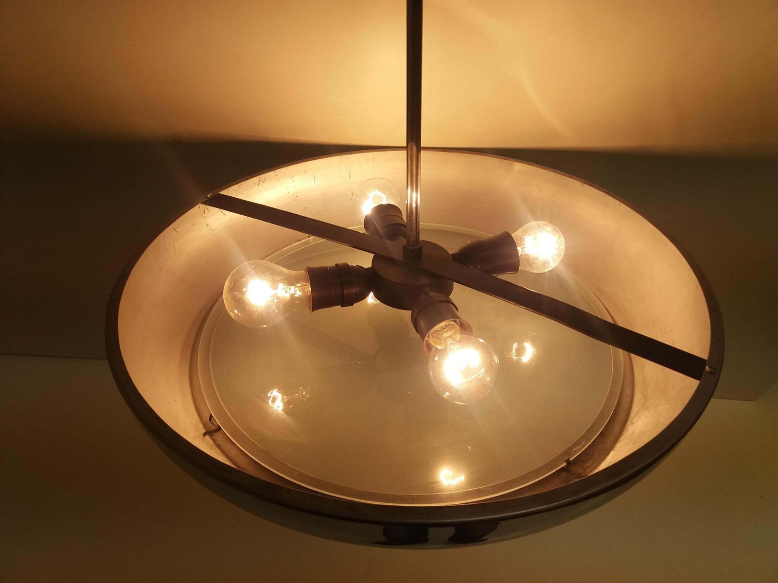 1950 Josef Hůrka Ufo Napako Chandelier For Napako Czechoslovakia photo vintage